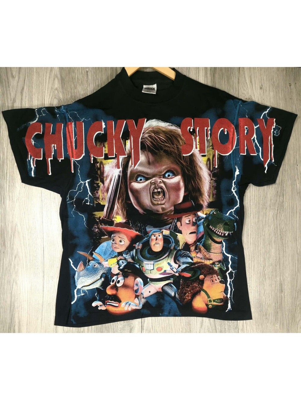 Vintage Chucky Story Toy Story Child’s Play Horror AOP Tultex (Size XL) NWOT